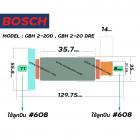 ทุ่นสว่านโรตารี่ BOSCH รุ่น GBH 2-20D , GBH 2-20DRE (เฟืองตรง 7 ฟัน) *ทุ่นแบบเต็มแรง ทนทาน ทองแดงแท้ 100%  * #4100236