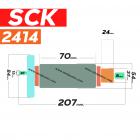 ทุ่นเครื่องตัดไฟเบอร์ SCK รุ่น 2414 ( 8 ฟัน )  * ทุ่นแบบเต็มแรง ทนทาน ทองแดงแท้ 100%  *#410010SCK