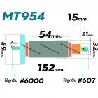 ทุ่นหินเจียร Maktec MT954  /  MAKITA M9504B  + ** แถมลูกปืน 607 และ 6000  **  * ทุ่นแบบเต็มแรง ทนทาน ทองแดงแท้ 100%  * #