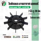 ใบพัดลมมอเตอร์ ใบพัดลมปั๊มน้ำ (พลาสติก ) 7 นิ้ว รู 28 mm. ( 177 mm. x 28 mm. หนา 27 mm. )  ( แบบหนา ) ( GLT ) ( ใบพัดลมร